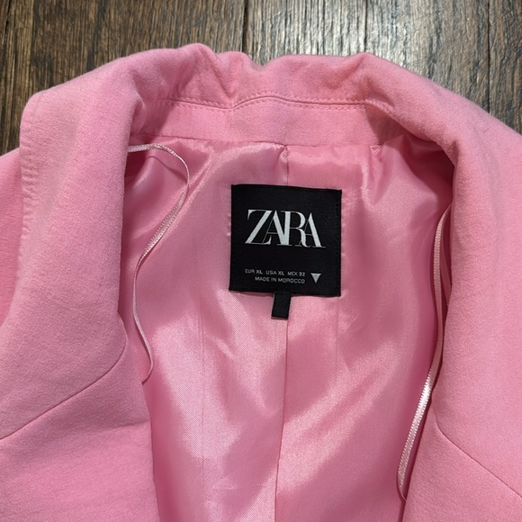 Zara Cropped Blazer Pink XL - Picture 2 of 5
